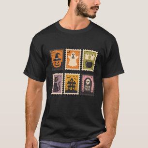Halloween Cute Ghost Pumpkin Cat T-Shirt