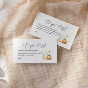 Halloween Cute Ghost Pumpkin DIAPER RAFFLE Enclosure Card