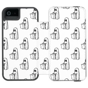 Halloween, Cute Ghost White, Trick Or Treat, Boo Incipio Watson™ iPhone 5 Wallet Case