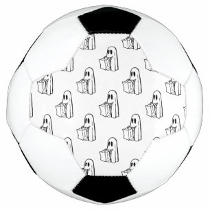 Halloween, Cute Ghost White, Trick Or Treat, Boo Soccer Ball