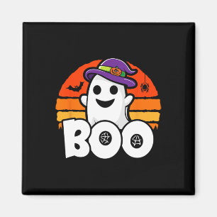 Halloween - Cute Ghost Witch - Boo - Funny Hallowe Magnet