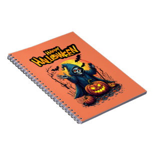 Halloween: Cute Ghosts and Pumpkin Family Notebook