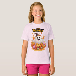 Halloween: Cute Ghosts and Pumpkin Family T-Shirt