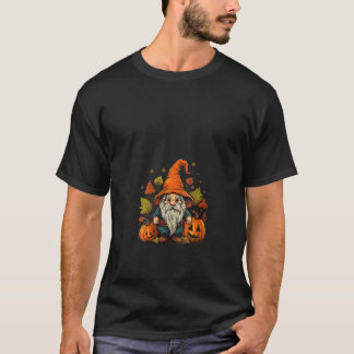 Halloween Cute Gnome Fall V Neck T-Shirt