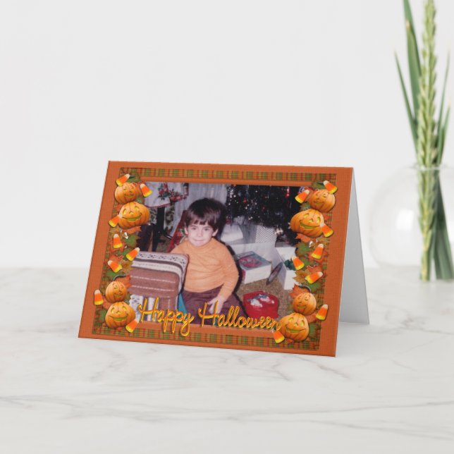Halloween cute greeting card for photo (Front)