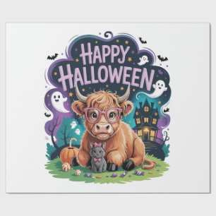 Halloween Cute Highland Cow (2) Wrapping Paper