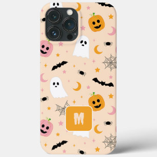 Halloween Cute Pattern Bat Ghost Spider Moon Fun iPhone 13 Pro Max Case