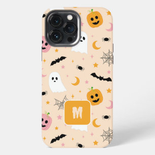 Halloween Cute Pattern Bat Ghost Spider Moon Fun iPhone 13 Pro Max Case
