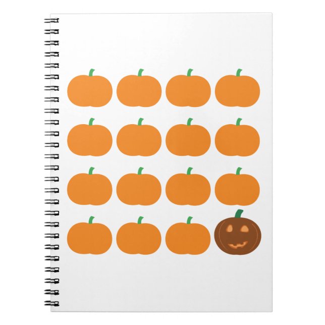 Halloween Cute Pumpkin Patch Spiral Notebook (Front)