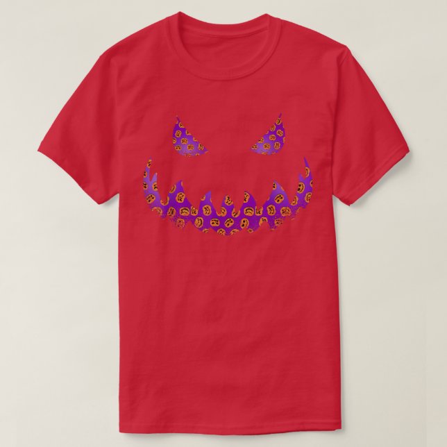 Halloween Cute Pumpkin Pattern JackOLantern Hallow T-Shirt (Design Front)