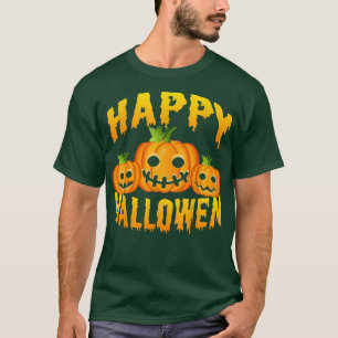Halloween Cute Pumpkins Boys Girls Kids Happy Hall T-Shirt