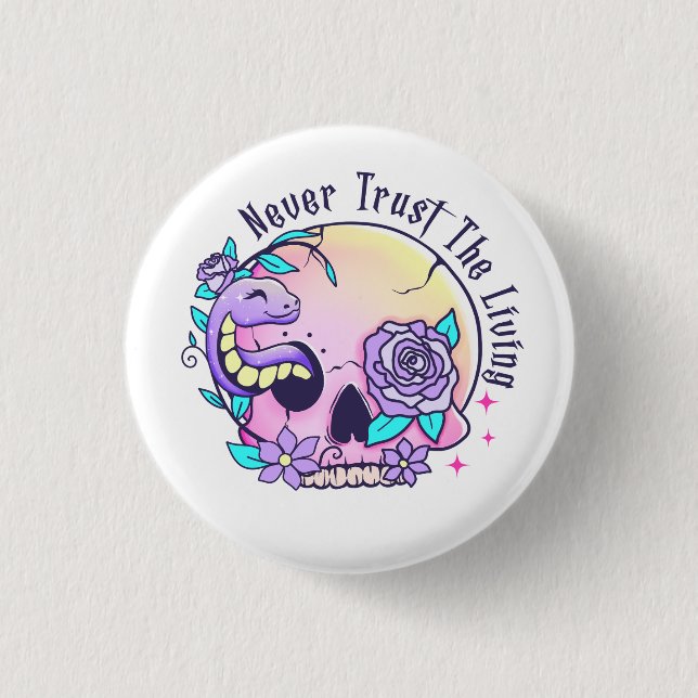 Halloween Cute Skull  3 Cm Round Badge (Front)