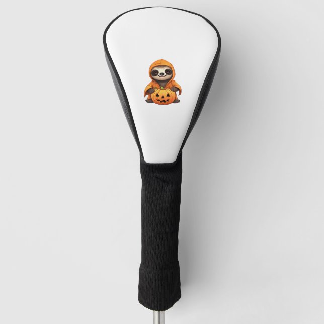 Halloween Cute Sloth Classic T-Shirt Golf Head Cover (Front)