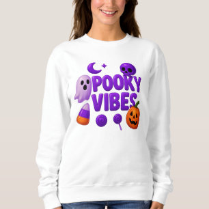 Halloween Cute Spooky Vibes Clothes Unisex Sweatshirt