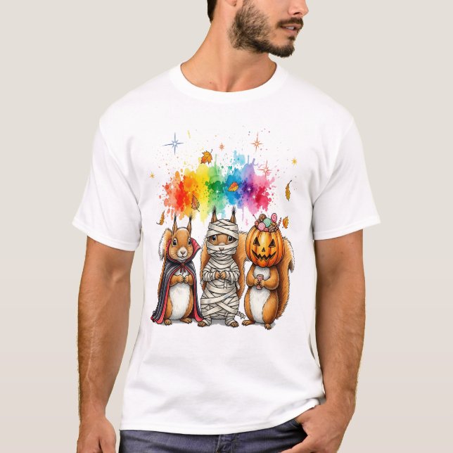 Halloween Cute Squirrels Costume T-Shirt (Front)