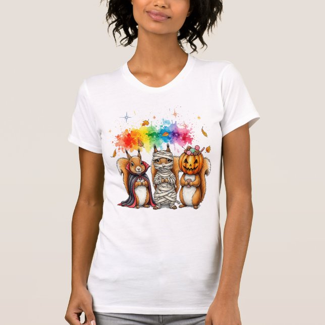 Halloween Cute Squirrels Costume T-Shirt (Front)