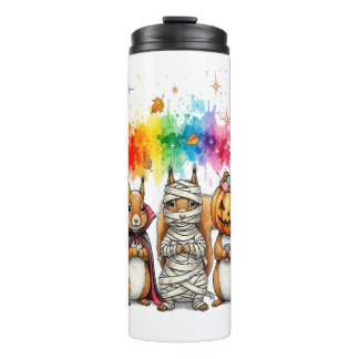 Halloween Cute Squirrels Costume Thermal Tumbler