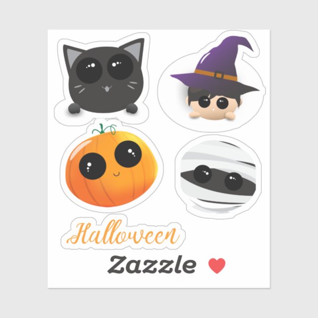 Halloween Cute stickers for kids (Sheet)