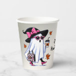 Halloween Cute Stylish Witch Ghost Elegant Coffee Paper Cups<br><div class="desc">Halloween Cute Stylish Witch Ghost Elegant Coffee Paper Cups. Unique,  beautiful,  stylish design. Easy to be personalised. Font style,  size and colours can be changed. Matching items available.</div>