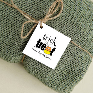 Halloween Cute Trick or Treat Funny Candy Corn Favour Tags