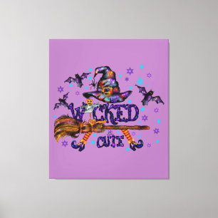 Halloween Cute Wicked Witch Canvas Print