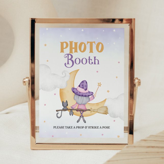 Halloween Cute Witch Birthday Photobooth Sign (Creator Uploaded)