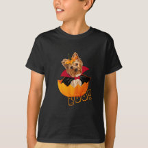 Halloween cute Yorkshire terrier pumpkin Dracula