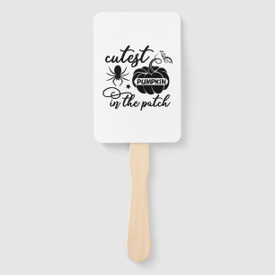 Halloween Cutest Pumpkin In The Patch Birthday Hand Fan
