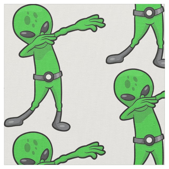 halloween dabbing alien fabric (Close Up)