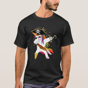 Halloween Dabbing Cute Pirate Unicorn Apparel Kids T-Shirt