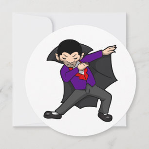 halloween dabbing dracula vampire invitation