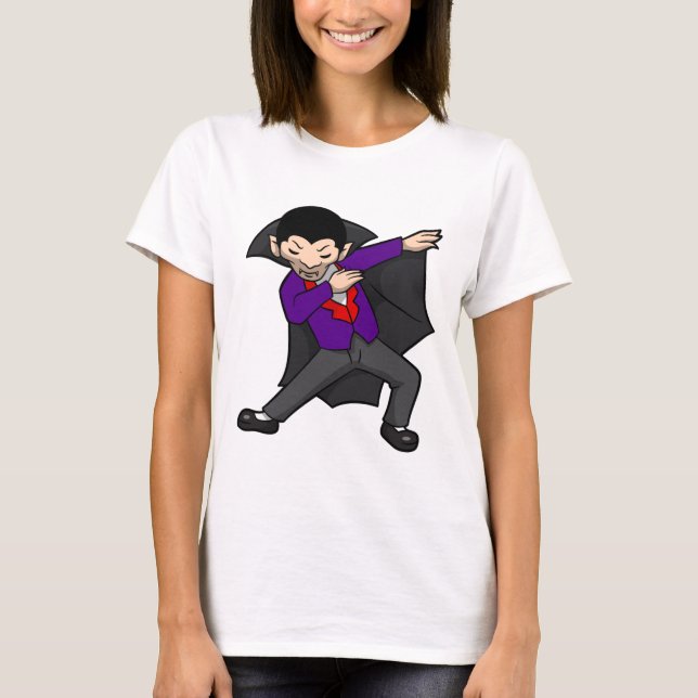 halloween dabbing dracula vampire T-Shirt (Front)