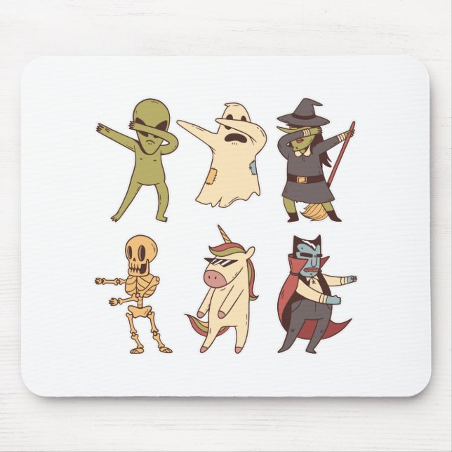 Halloween Dabbing Flossing Team Gift For Dab Floss Mouse Pad (Front)