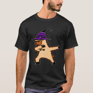 Halloween Dabbing Llama Alpaca Witch Hat Costume T-Shirt