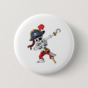Halloween Dabbing Pirate Skeleton Fun Dab Boys Gir 6 Cm Round Badge