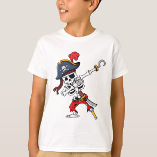 Halloween Dabbing Pirate Skeleton Fun Dab Boys Gir T-Shirt