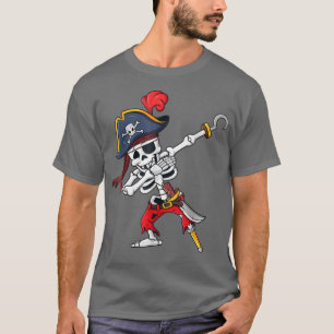 Halloween Dabbing Pirate Skeleton Funny Dab Boys G T-Shirt