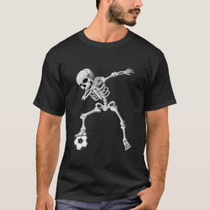 Halloween Dabbing Skeleton Apparel, Soccer Player T-Shirt