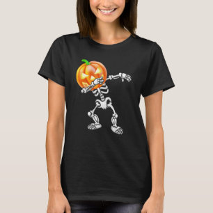 Halloween Dabbing Skeleton Boys Kids Girl Costume T-Shirt