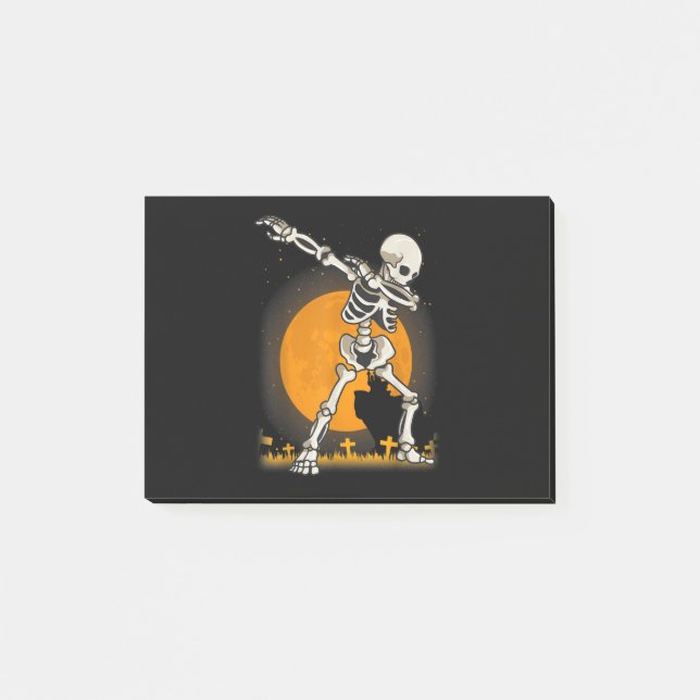 Halloween Dabbing Skeleton Costume Post-it Notes (Front)