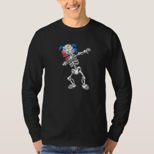 Halloween Dabbing Skeleton Scary Clown T-Shirt