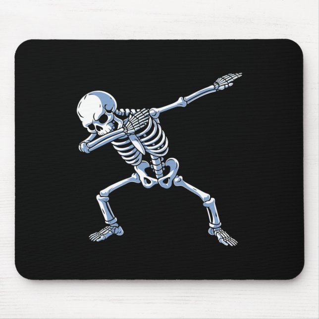 Halloween Dabbing Skeleton Skull Rib Cage Dab Danc Mouse Pad (Front)