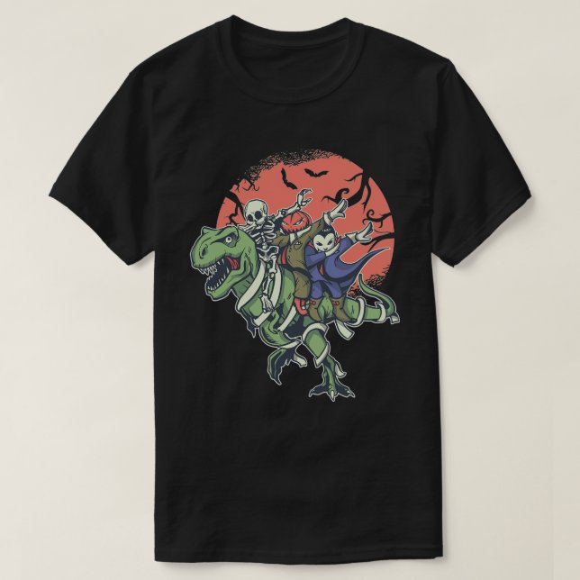 Halloween Dabbing Zombie Brain Funny Boys Men Dab  T-Shirt (Design Front)