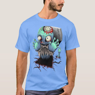 Halloween Dabbing Zombie Brain Funny For Boys Men  T-Shirt