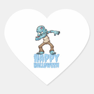 Halloween Dabbing Zombie Halloween Costume Heart Sticker