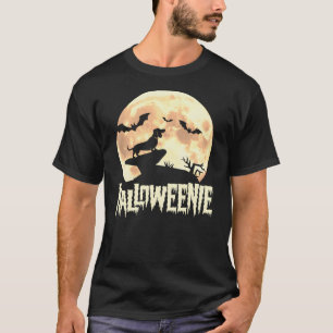 Halloween Dachshund Costume Dog Weiner Dog Moon Ha T-Shirt