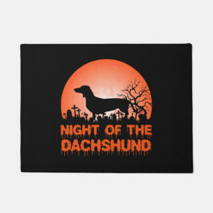 Halloween Dachshund Costume Gift Halloween Moon Doormat