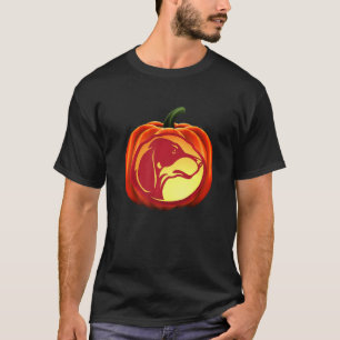 Halloween Dachshund Dog Weiner Pumpkin Silhouette T-Shirt