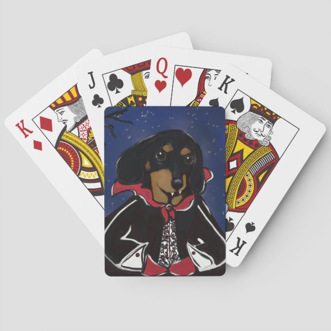Halloween Dachshund Playing Cards (Back)