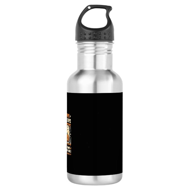 Halloween Dachshund Spooky Warning 532 Ml Water Bottle (Front)